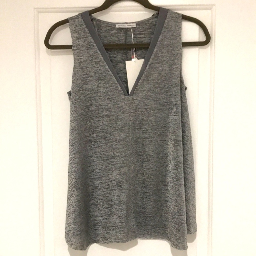 Zara W8 collection Silver Knit Tank